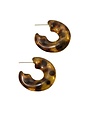 Anarchy Street Tortoise Shell Resin Tube Hoop Earrings