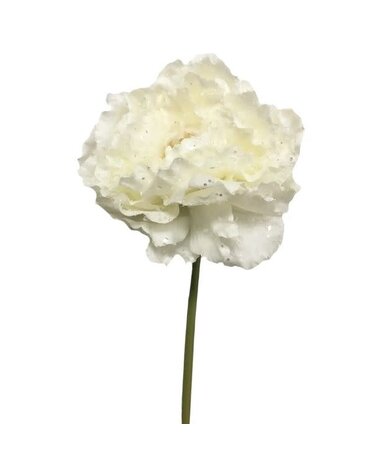 Snowy Peony Stem, Off-White, 12 in.
