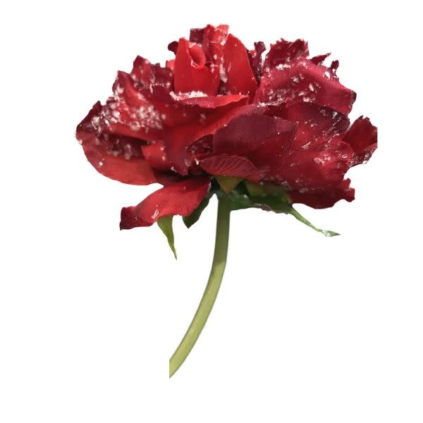 Snowy Peony Stem, Red, 12 in.