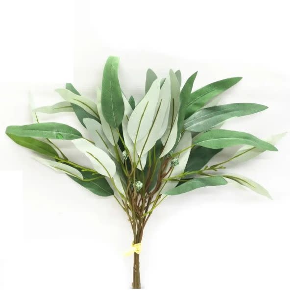 Seeded Willow Leaf Spray Bundle, Grey Green, 17 in.