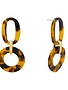 Tortoise Acrylic 2 Drop Earring, 1.5 in.