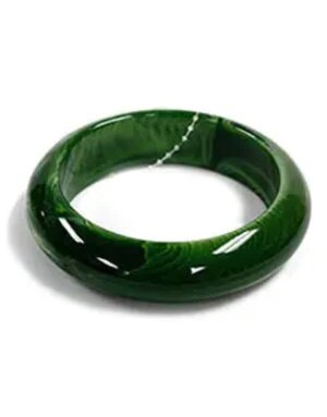 Circle Bangle Bracelet, Green Acrylic