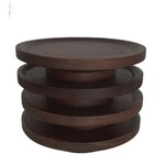HOST AT HOME by The Bamboo Abode Wine Glass Charcuterie Plates, Brown, Set of 4