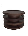 HOST AT HOME by The Bamboo Abode Wine Glass Charcuterie Plates, Brown, Set of 4