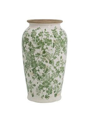 Verdant Whisper Ceramic Vase, 6.5 X 6.5 X 11.5 in.