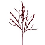 Wavy/Spiral Glitter Spray, Burgundy, 34 in.