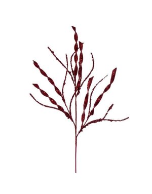 Wavy/Spiral Glitter Spray, Burgundy, 34 in.