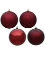 Assorted Ball Ornament, Burgandy, 6 in., Priced Individually