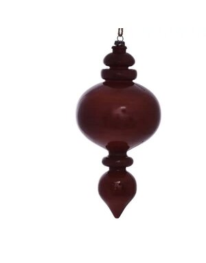 Wood Grain Round Finial, Copper, 9 in.