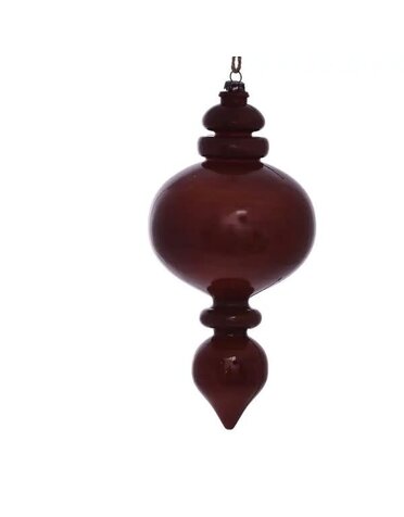 Wood Grain Round Finial, Copper, 9 in.
