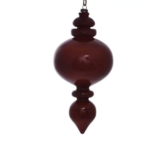 Wood Grain Round Finial, Copper, 9 in.