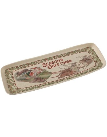 Primitives by Kathy Season's Greetings Tray, 6.5 x 17.3 x 1 in