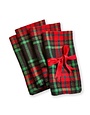 Tag Christmas Plaid Napkins, Set of 4