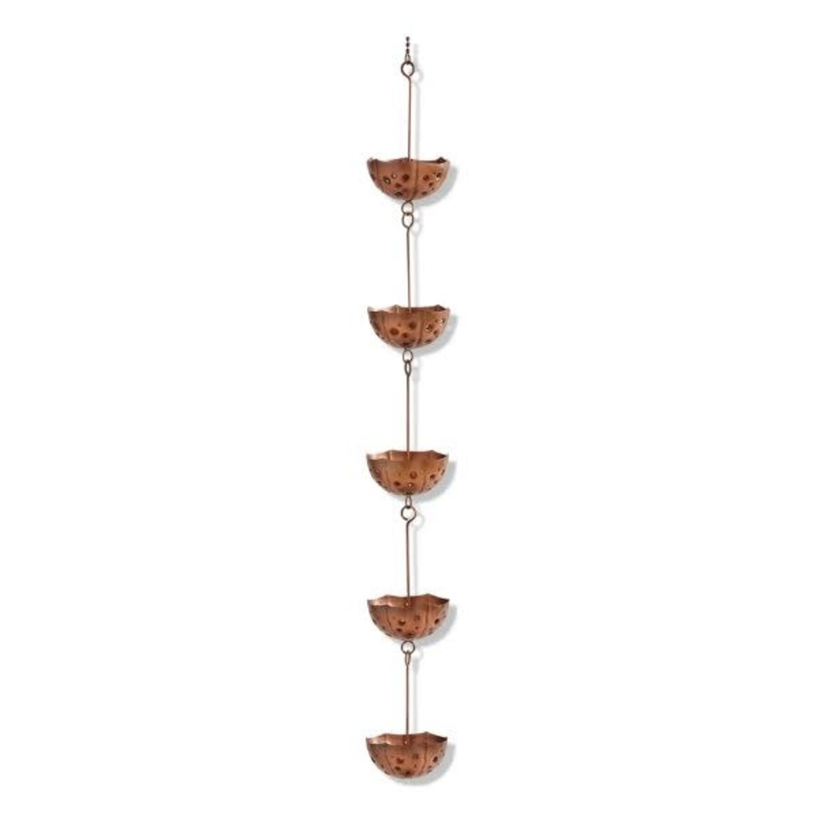 Tag Umbrella Rain Chain, Antique Gold, 102 x 6.5 x 4.4 in