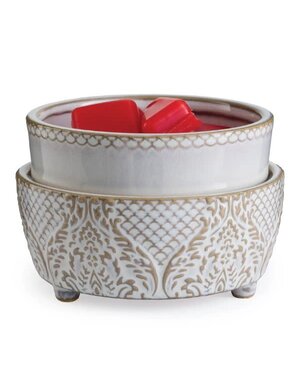 Candle Warmers Etc. Fragrance Warmer, Vintage White, 4.4 X 3.1 in