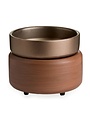 Candle Warmers Etc. Classic 2-in-1 Fragrance Warmer, Pewter Walnut