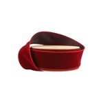 LA Ribbons Wholesale Wired Velvet 1.5 in. Ribbon, Bordeaux, 10 Yard Roll