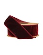 LA Ribbons Wholesale Premium Velvet 2.5 in. Wired Ribbon w/ Tissue Back, Burgundy, 10 Yard Roll