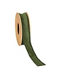LA Ribbons Wholesale Wired Dupioni 1 in. Ribbon, Moss, 10 Yard Roll
