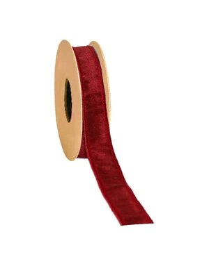LA Ribbons Wholesale Wired Dupioni 1 in. Ribbon, Bordeaux, 10 Yard Roll