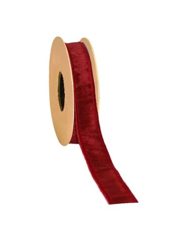 LA Ribbons Wholesale Wired Dupioni 1 in. Ribbon, Bordeaux, 10 Yard Roll
