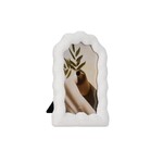 Sculptured Wavy Arch Resin Photo Frame, White, 4 X 6 in.