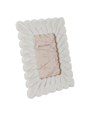 Decorative Loopy Quartz Photo Frame, White, 4 X 6 in.