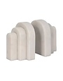 White Marble Arch Bookends, Set of Two, 6 in.
