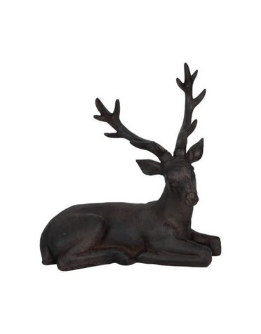 Sitting Deer Figurine, Brown, 13 in.