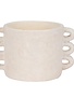 Decorative Pottery Planter w/ Arch Handles, White, 13 in.