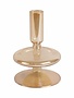 Vintage Luster Glass Taper Candle Holder, Gold, 5 in.