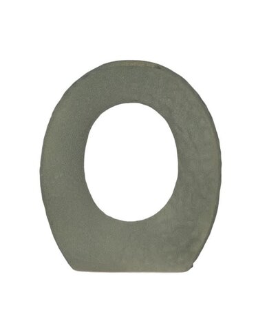 Stoneware Textured Open Cut-Out Vase, Green, 10 in.