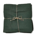 Tag Slub Cotton Everyday Napkins, Set of Four, Dark Green