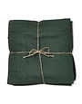 Tag Slub Cotton Everyday Napkins, Set of Four, Dark Green