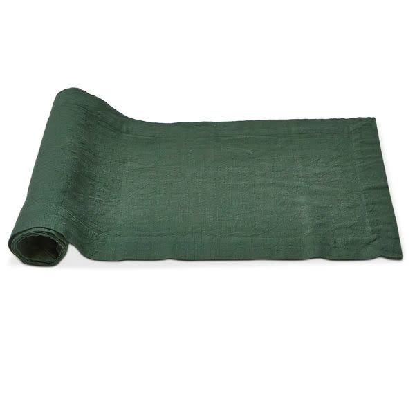 Tag Slub Cotton Everyday Table Runner, 72 in., Dark Green
