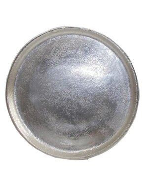 Decorative Round Plate, Silver, 14 in.
