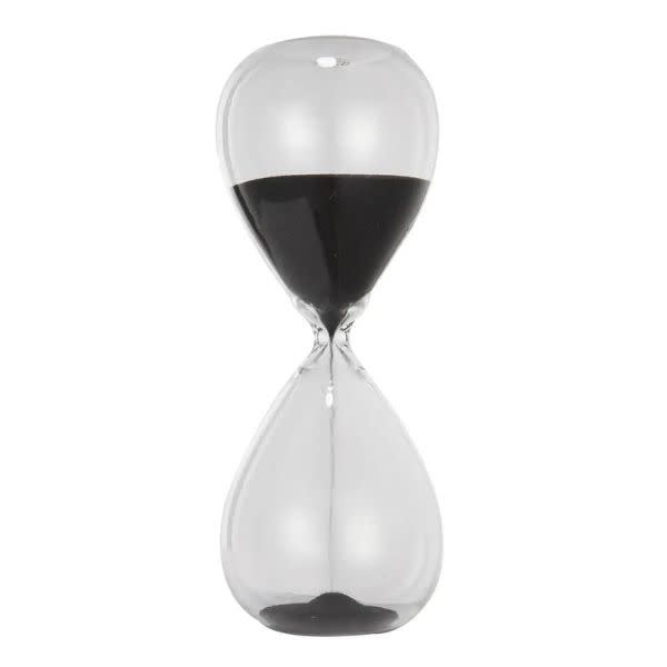 Ferdinand 15-minute Hourglass, Black, 7 in.