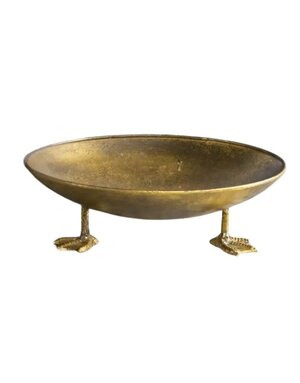 Iron Accent Trays with Duck Feet, Gold, 12 in.