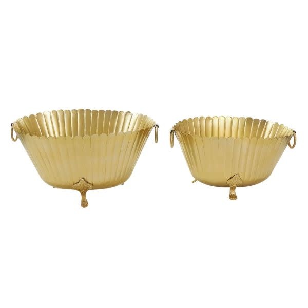 Deco Marché Modern Metal Planter, Gold, Small