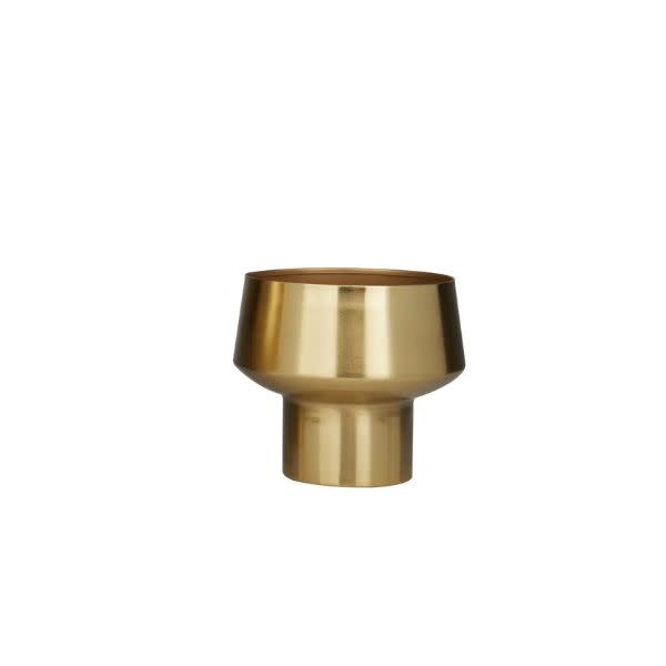 Deco Marché Glam Gold Metal Planter, Small, 9.5 in.