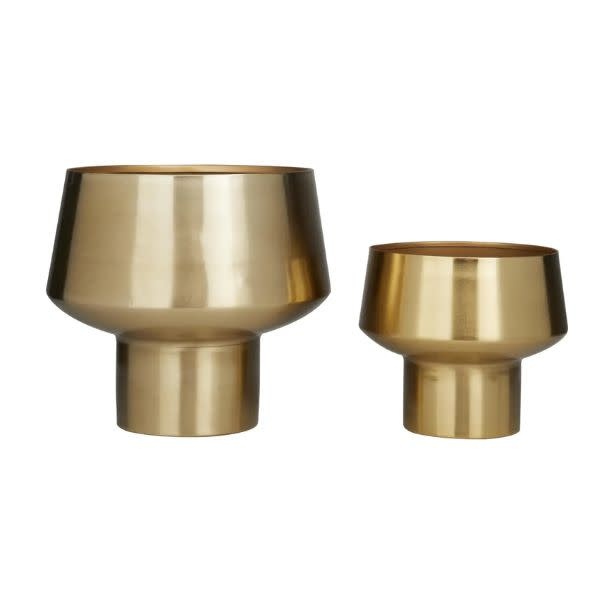 Deco Marché Glam Gold Metal Planter, Small, 9.5 in.