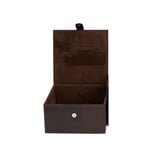 Deco Marché Modern Dark Brown Leather Box, Small