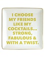 soiree-sisters Ceramic Trinket Tray, Friends Like Cocktails