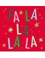 Holiday Cocktail Napkins, Fa La La, Red Foil, 20 ct.