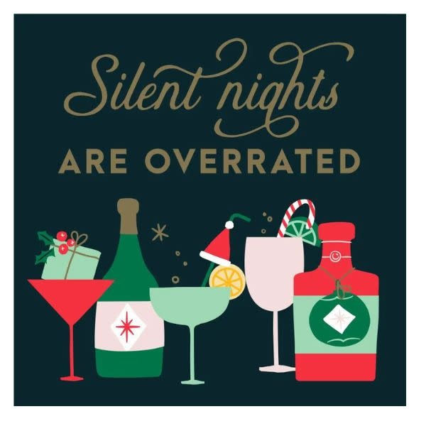 Holiday Cocktail Napkins, Silent Nights Are Overrated, 20 ct.