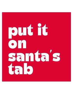 Holiday Cocktail Napkins, Santa's Tab, 20 ct.