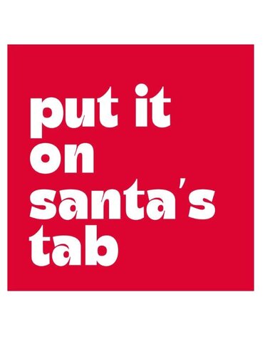 Holiday Cocktail Napkins, Santa's Tab, 20 ct.