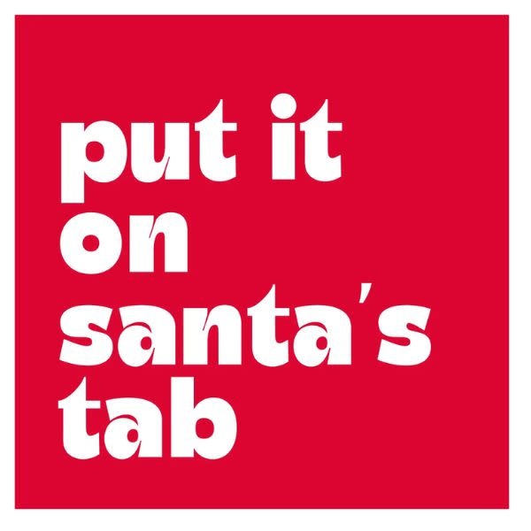 Holiday Cocktail Napkins, Santa's Tab, 20 ct.