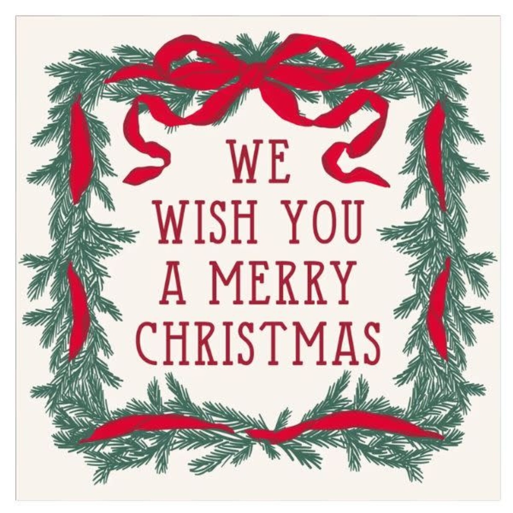Holiday Cocktail Napkins, We Wish You, 20 ct.