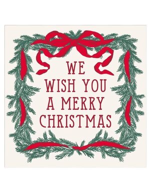 Holiday Cocktail Napkins, We Wish You, 20 ct.